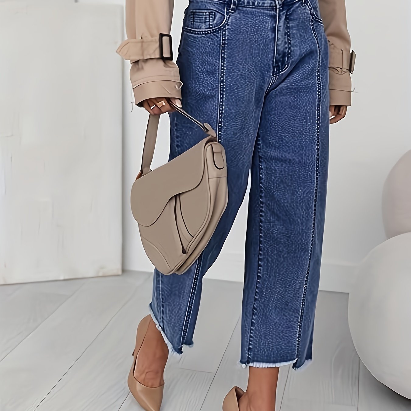 Denise | Tailored Cropped Straight-Leg Jeans 0