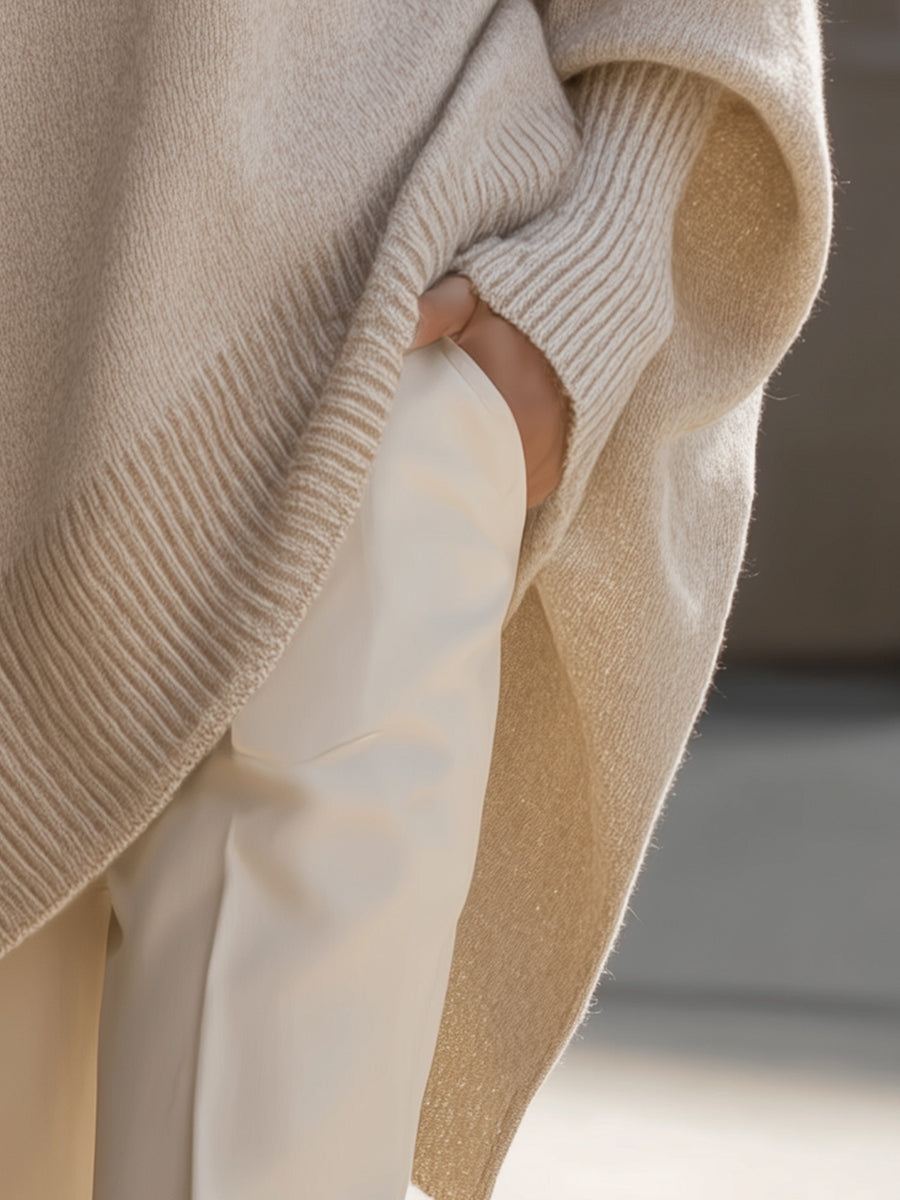 Effortless Elegant Oversized Poncho for Women 4
