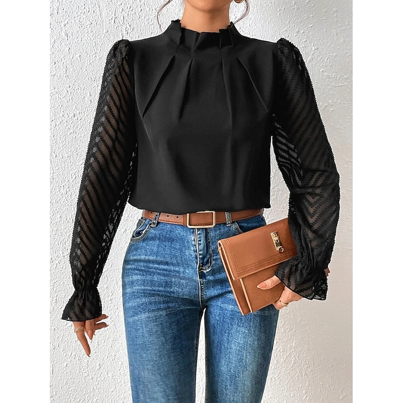 Elspeth | Elegant High-Neck Blouse 2