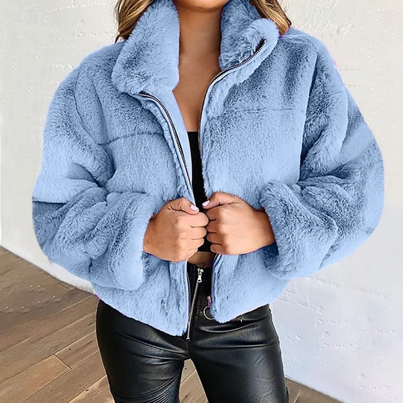 Estelle | Plush Cropped Zip Jacket 2