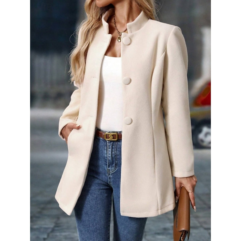 Fiona | Elegant Stand-Collar Coat 1