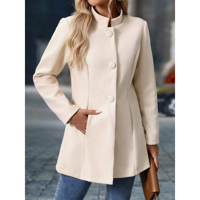 Fiona | Elegant Stand-Collar Coat 2