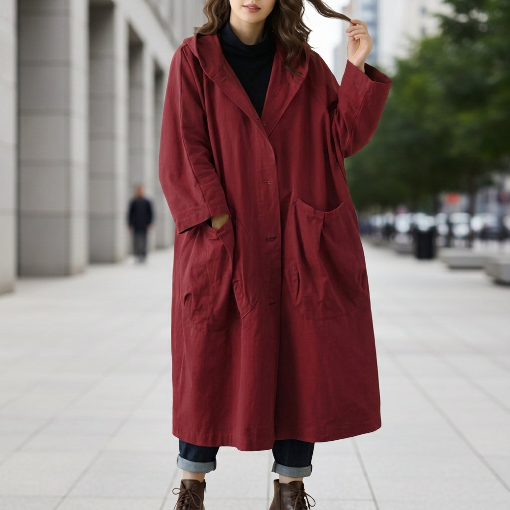 Kea Oversized Hooded Windbreaker Coat 1