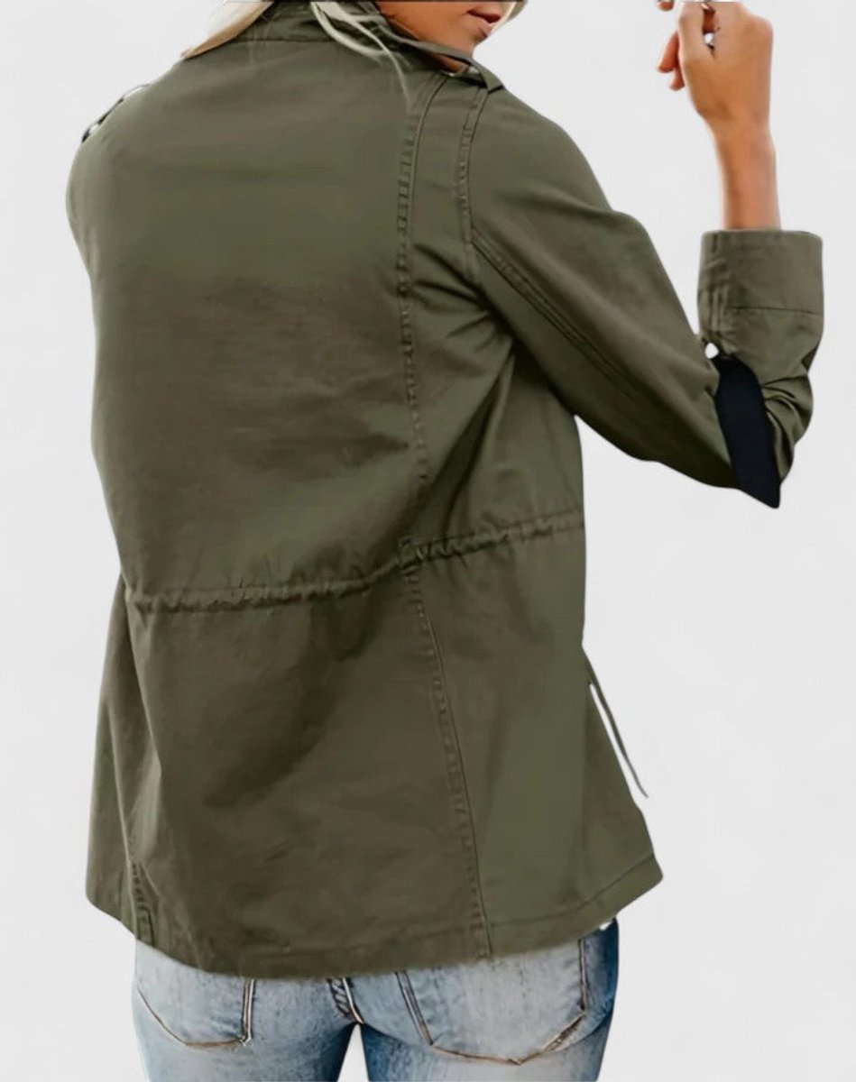 Luna | Women's Coat Lightweight Utility Jacket Drawstring Waist 5