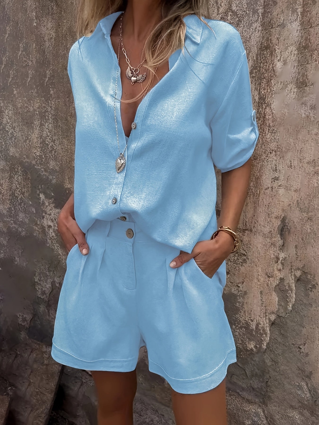 MOREAU LYON | SHORT LINEN SET FOR WOMEN 3