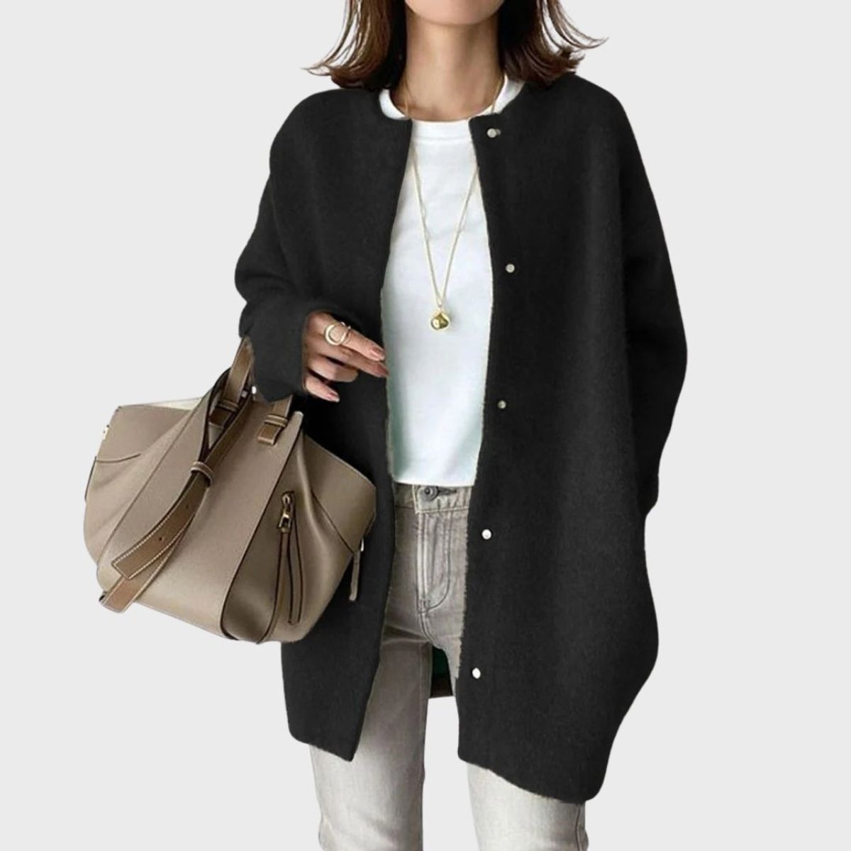 Olivia Cardigan Women | Oversized Cashmere with Snap Buttons 1
