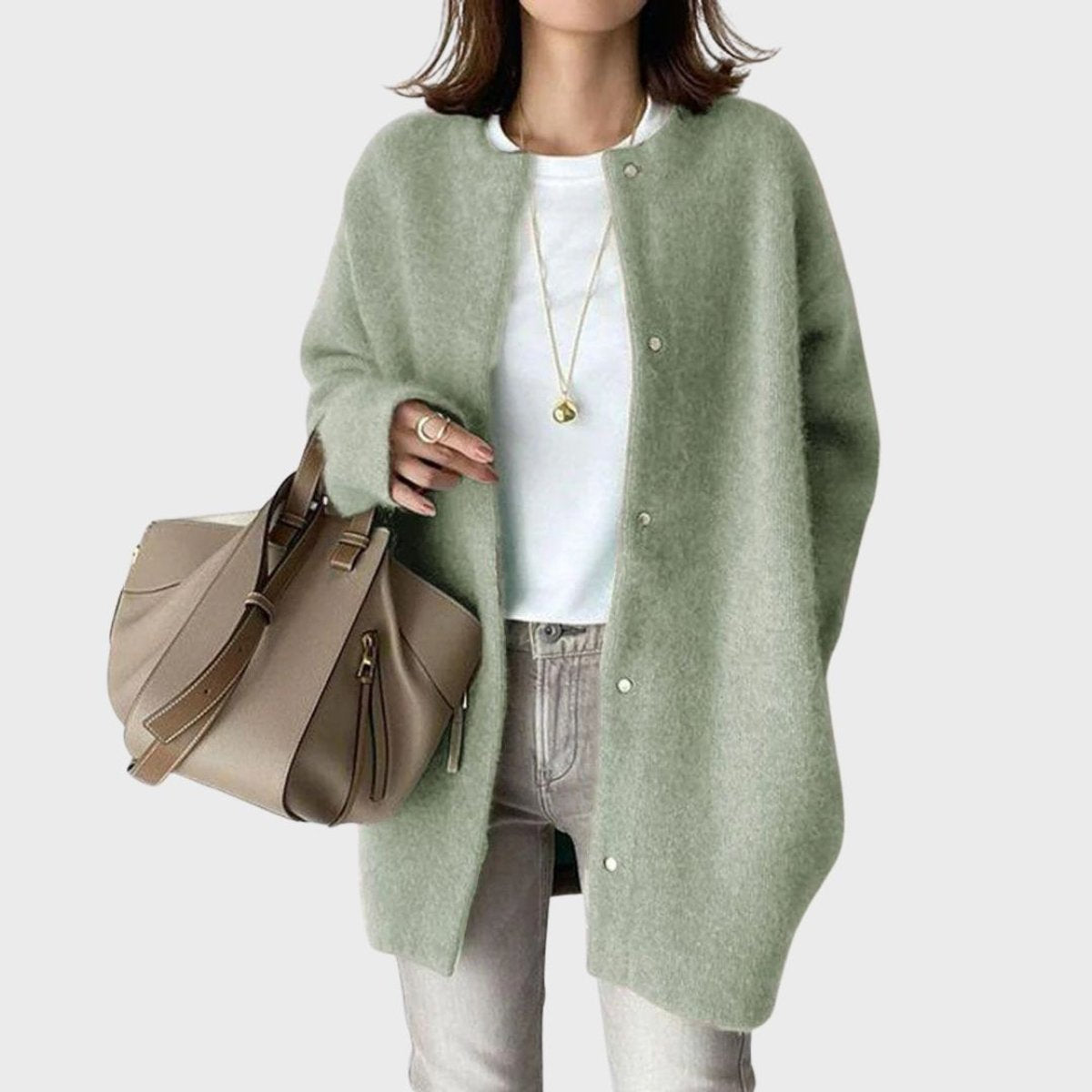 Olivia Cardigan Women | Oversized Cashmere with Snap Buttons 6