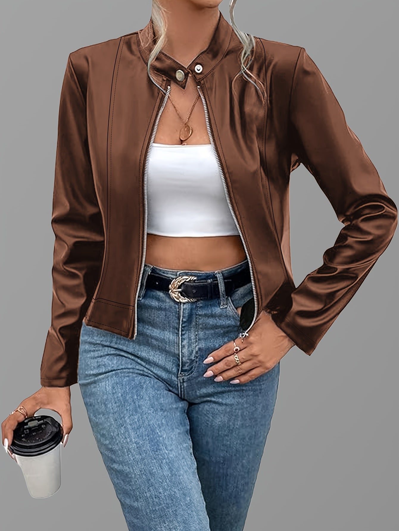 Rosaline | Sleek Zip-Up Jacket 3