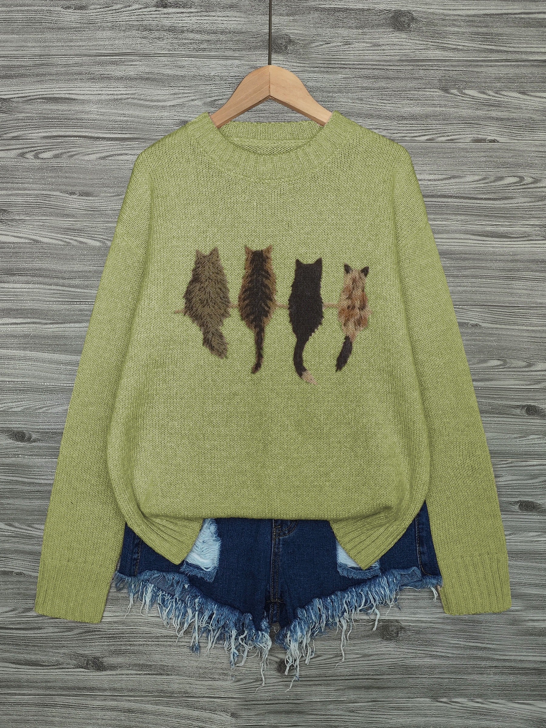 Tamara | Cozy Cat-Print Sweater 8