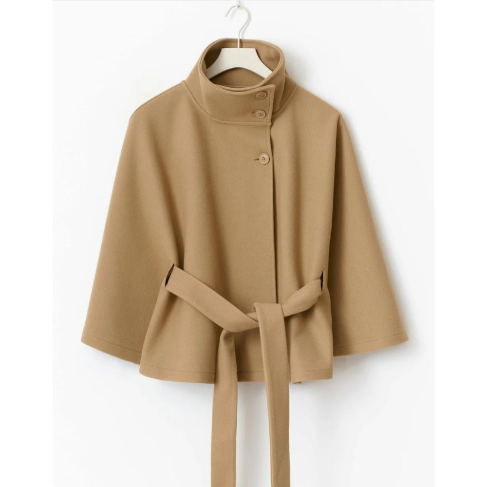 Women's High Collar Cape Coat – Luxurious and Elegant Winter Coat 6