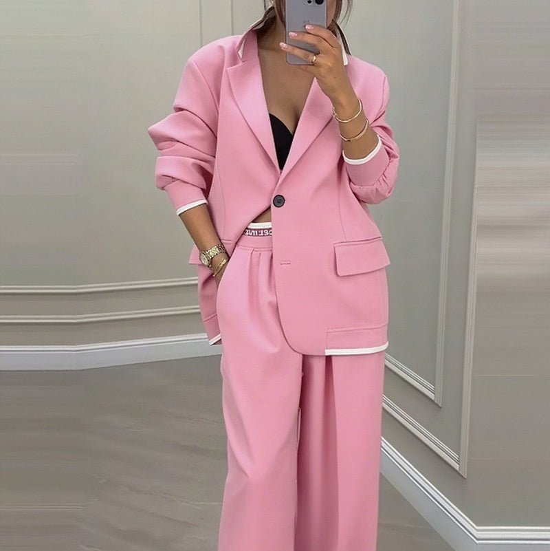 Women's Oversize Suit Jacket and Wide Trousers 6