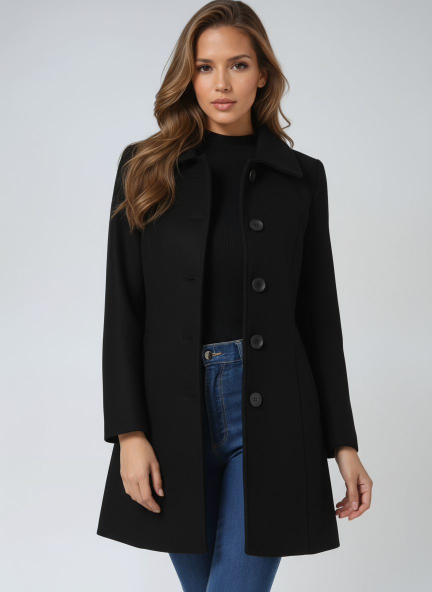 Women's Single Breasted Winter Trench Coats 0