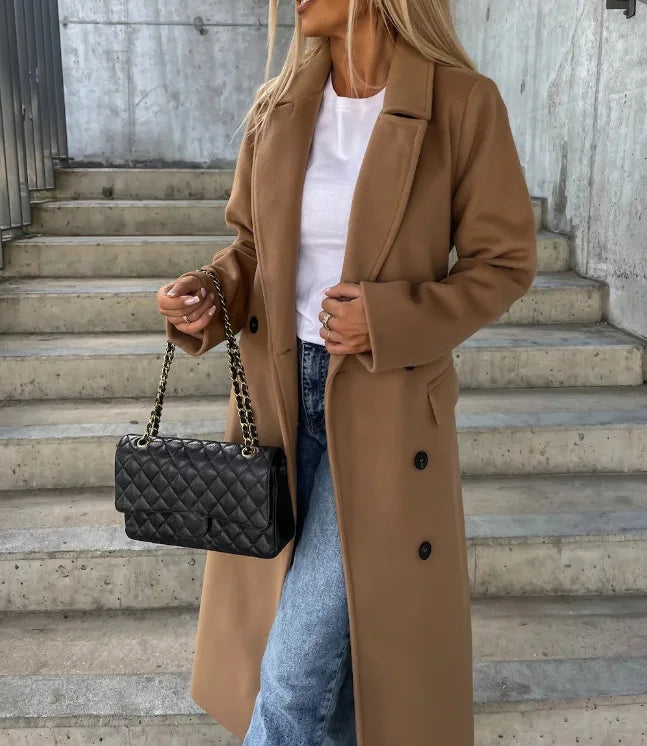 Women's Thick Double-Breasted Coat 4