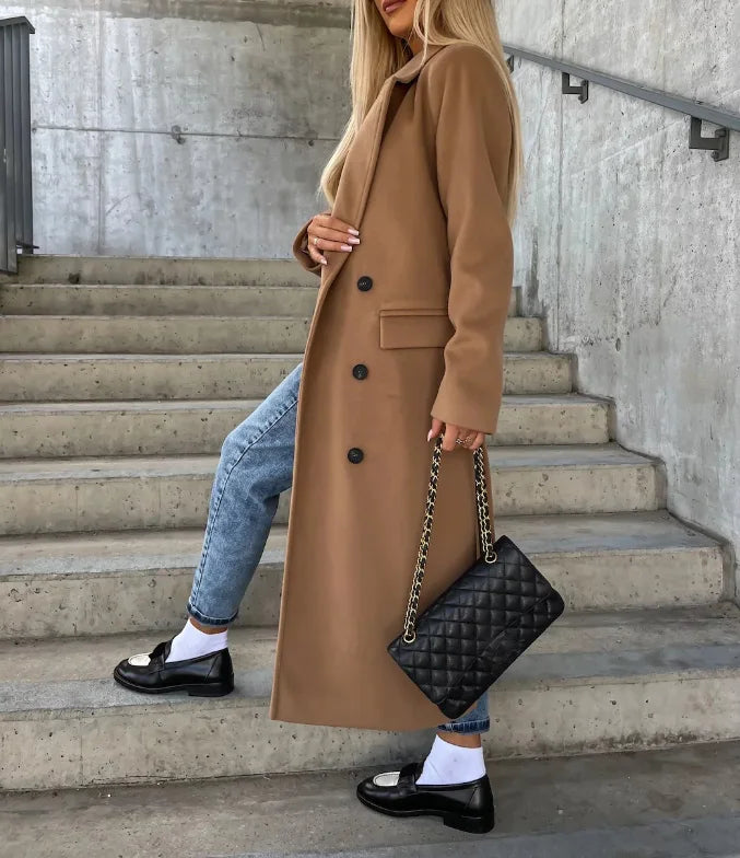 Women's Thick Double-Breasted Coat 5
