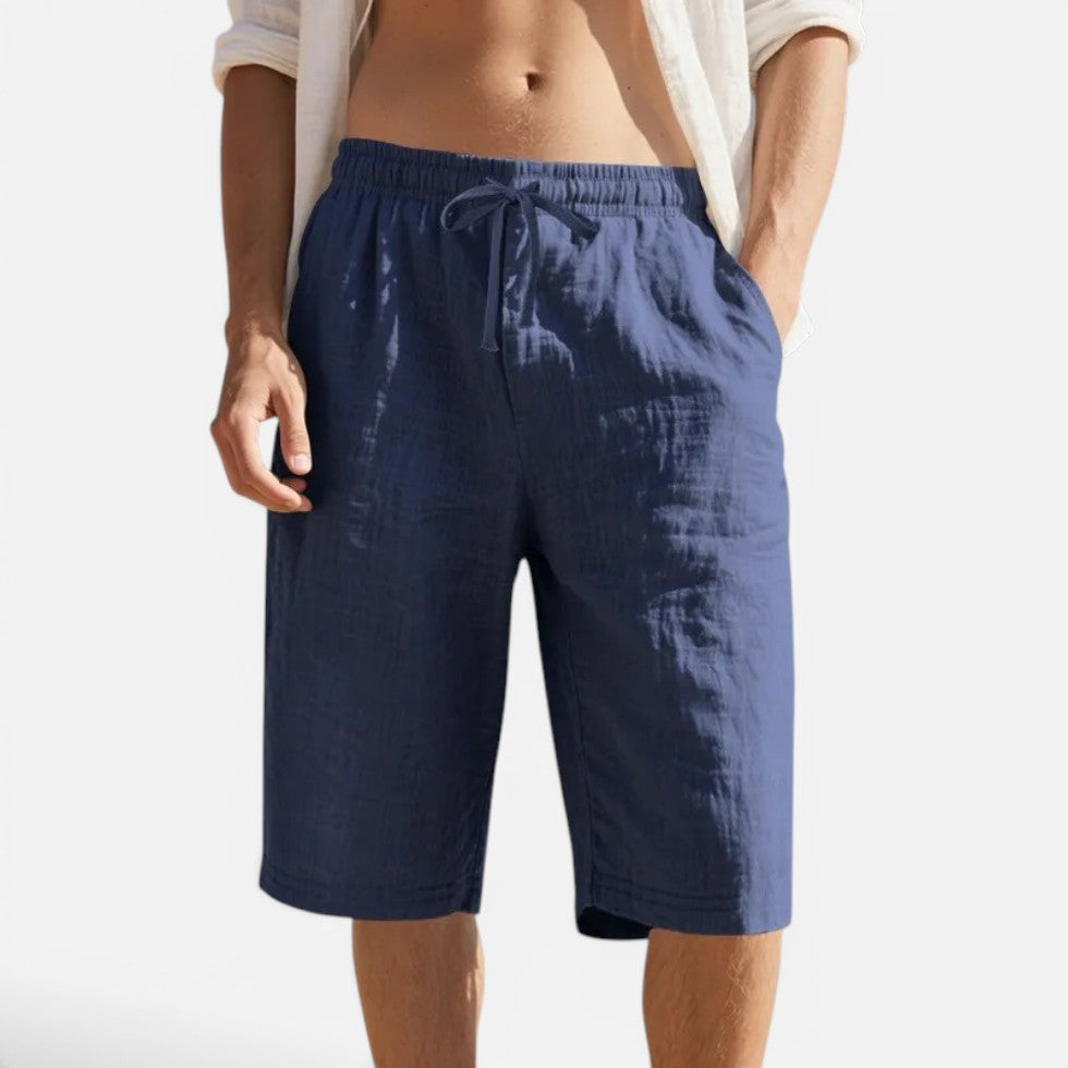 Bermuda Shorts Drawstring Elastic Waist Casual
