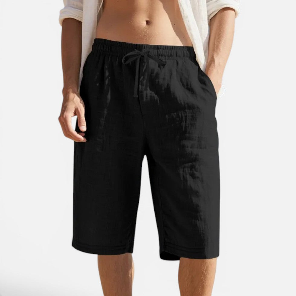 Bermuda Shorts Drawstring Elastic Waist Casual