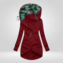 Women's Asymmetric Zip Longline Hooded Jacket