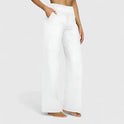 Women's High-Waisted Straight-Leg Pants with Pockets