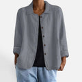 Button Front Linen Blend Jacket