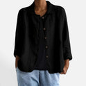 Button Front Linen Blend Jacket