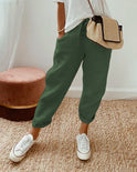 Women's Relaxed Fit Linen Pants with Drawstring Waist