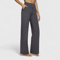 Women's High-Waisted Straight-Leg Pants with Pockets