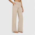 Women's High-Waisted Straight-Leg Pants with Pockets
