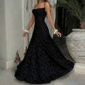 Women's Open Back Floral Lace Maxi Dress