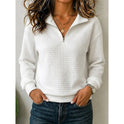 Annette | Textured Quarter-Zip Pullover 1