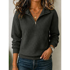 Annette | Textured Quarter-Zip Pullover 10