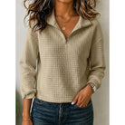 Annette | Textured Quarter-Zip Pullover 7