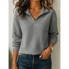Annette | Textured Quarter-Zip Pullover 8