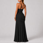 Autumn Wedding Guest Maxi Dress with Square Neck and Ruching for Women 1