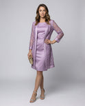 Women's Matching Set – Lace, Satin, Midi