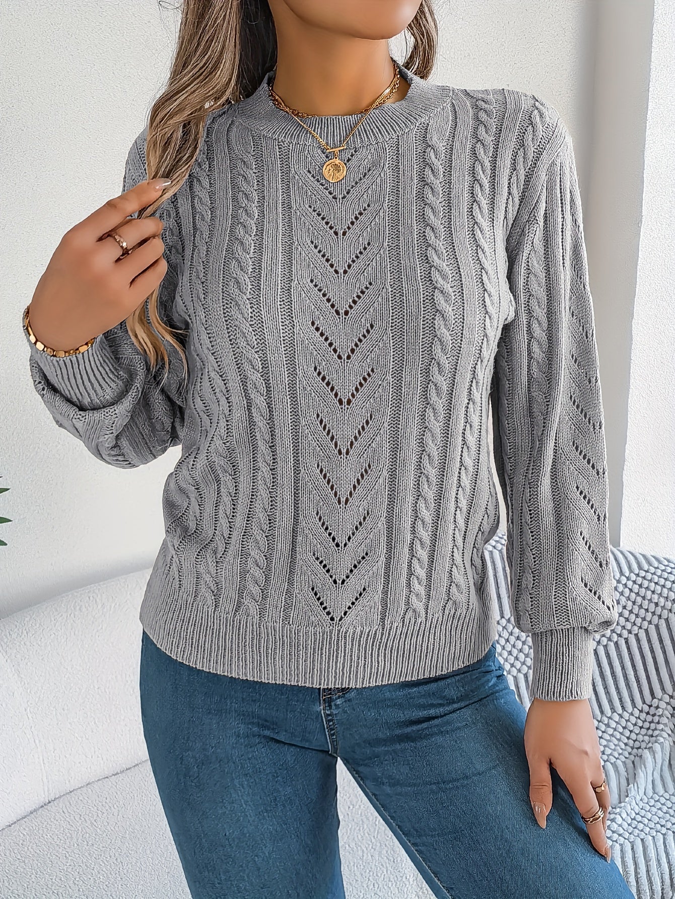 Blythe | Cable-Knit Textured Sweater 8