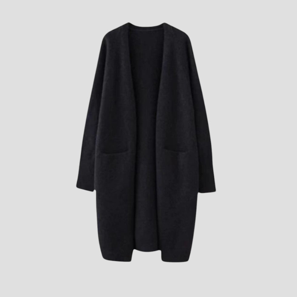 Cashmere Cardigan For Women with long open front 5