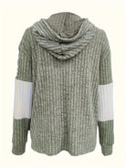 Cecilia | Textured Colour-Block Hooded Jacket 8