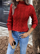 Celeste | Cozy Cable-Knit Turtleneck Sweater 5
