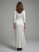 Celestine | Long Sleeve Wrap High Low Midi Dress 1