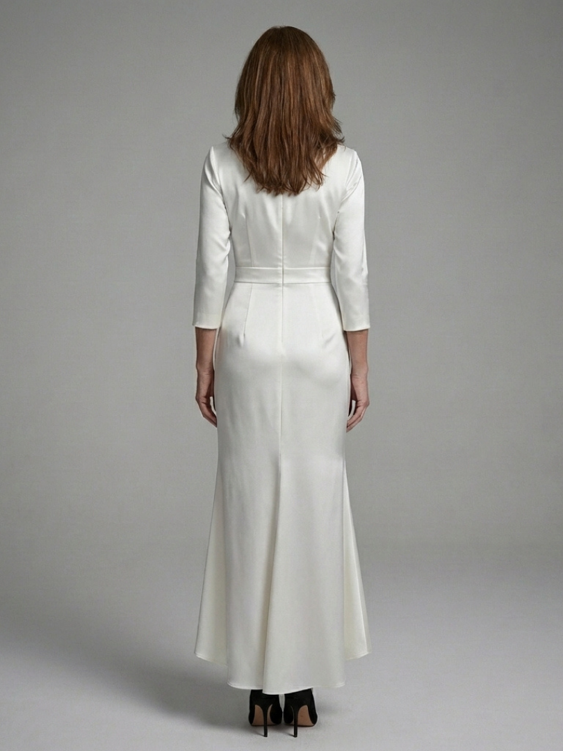 Celestine | Long Sleeve Wrap High Low Midi Dress 1