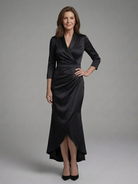 Celestine | Long Sleeve Wrap High Low Midi Dress 3