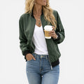 Zip Front Bomber Jacket
