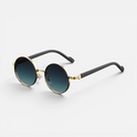 Round Metal Frame Gradient Lens Sunglasses