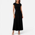 Cap Sleeve Waist Detail Maxi Dress