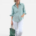 Striped Button Front Shirt
