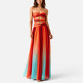 Strapless Ombre Maxi Dress