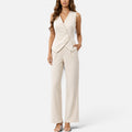Waistcoat and Trousers Sleeveless Two Piece Set