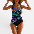 One Piece Swimsuit Adjustable Strap Scoop Neck