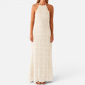 Maxi Dress Halter Neck Sleeveless Textured