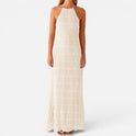 Maxi Dress Halter Neck Sleeveless Textured